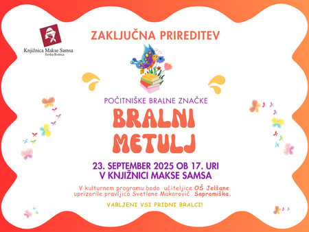 Prireditev Bralni metulj