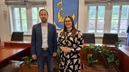 Ministrica za pravosodje mag. Andreja Kokalj in župan dr. Gregor Kovačič