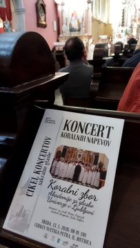 Pogled na programski list in del zbora