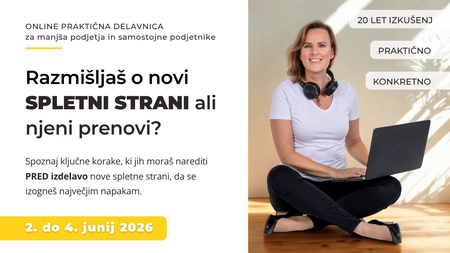 Brezplačna spletna delavnica za podjetnike, ki razmišljajo o novi spletni strani ali prenovi obstoječe