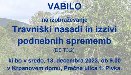 Travniški nasadi in izzivi podnebnih sprememb
