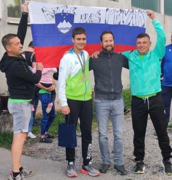 Sprejem Anžeta Moličnika po svetovnem prvenstvu z županom