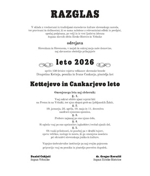 Besedilo razglasa. Vir: Občina Vrhnika