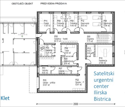 Prikaz notranjih prostorov v kleti 