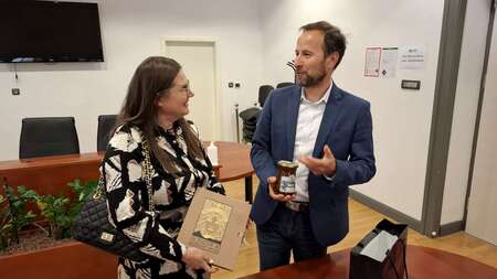 Ministrica za pravosodje mag. Andreja Kokalj in župan dr. Gregor Kovačič 